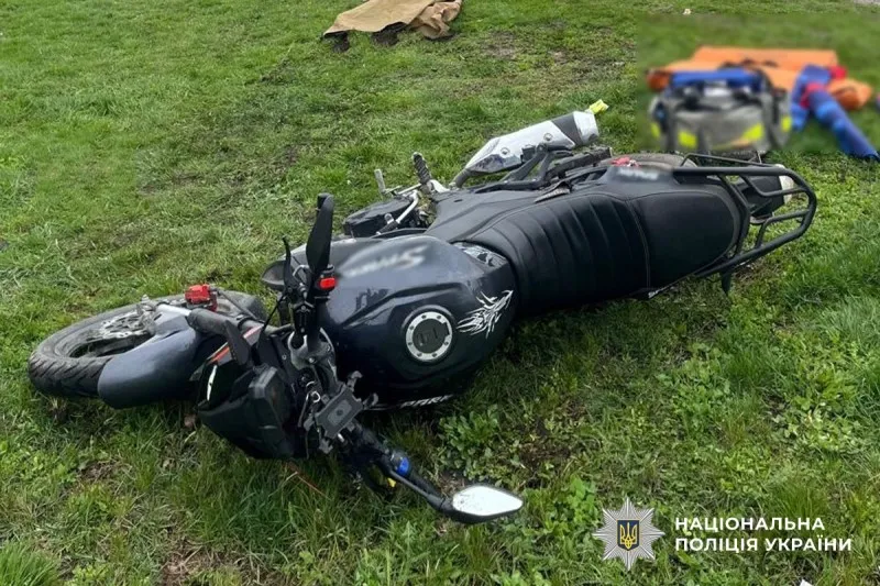 На Полтавщині неповнолітній мотоцикліст потрапив у ДТП