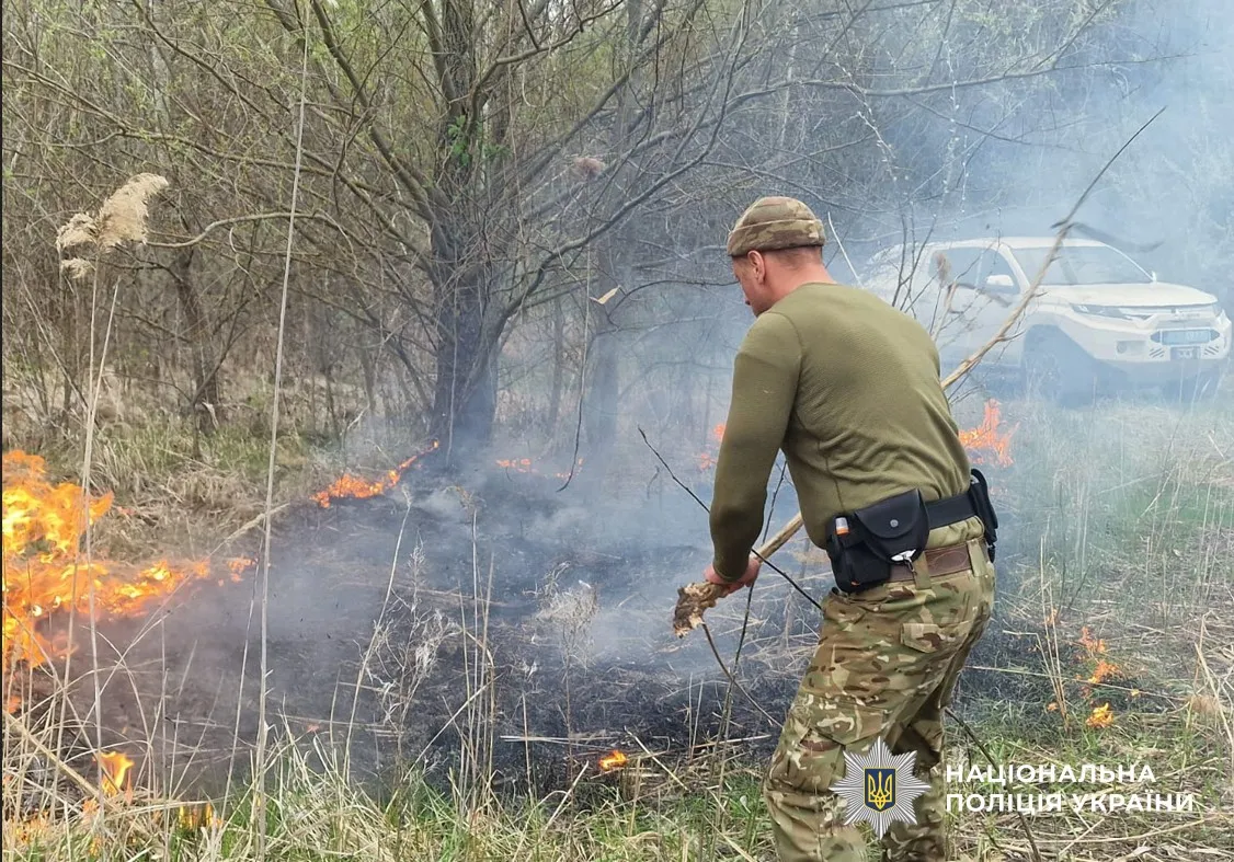 У Градизькій громаді виникла пожежа на узбережжі
