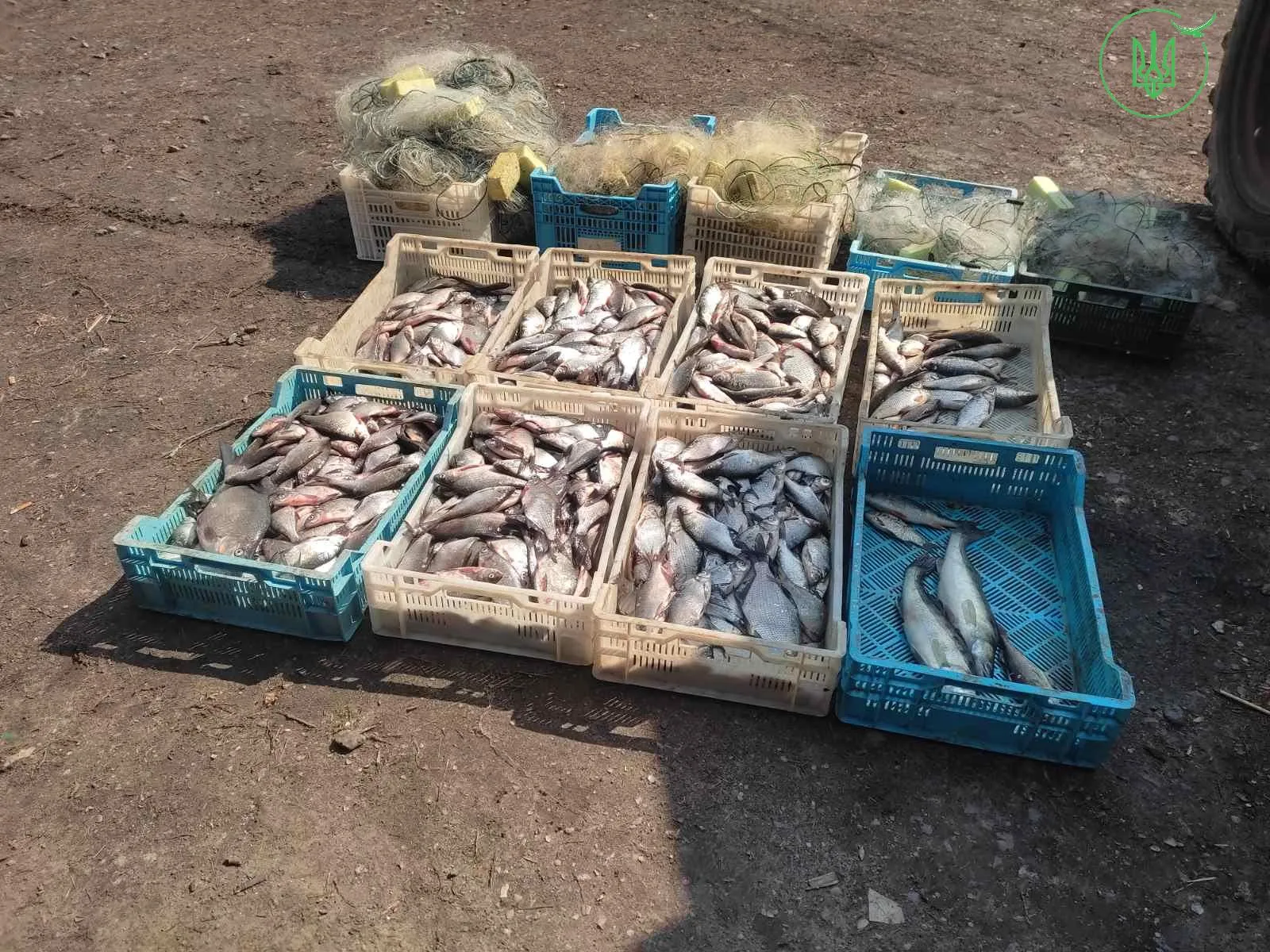 У водоймі на Полтавщині правоохоронці виявили незаконні сітки з уловом