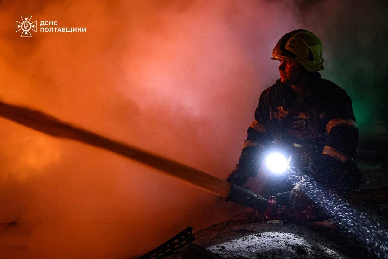 Уночі росіяни вдарили по промисловому об’єкту на Полтавщині