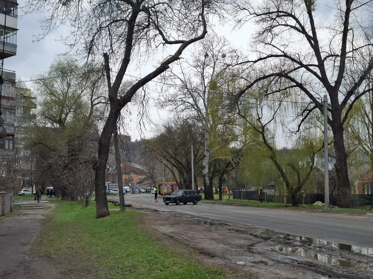 Вулицю Панянка в Полтаві перекрили через пожежу