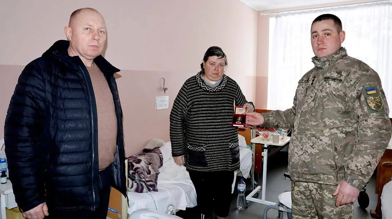На Полтавщині родині загиблого воїна передали орден «За мужність»