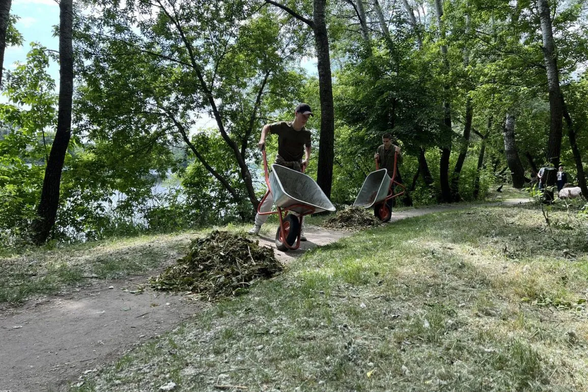 Полтавці косили та рубали чагарники у Прирічковому парку