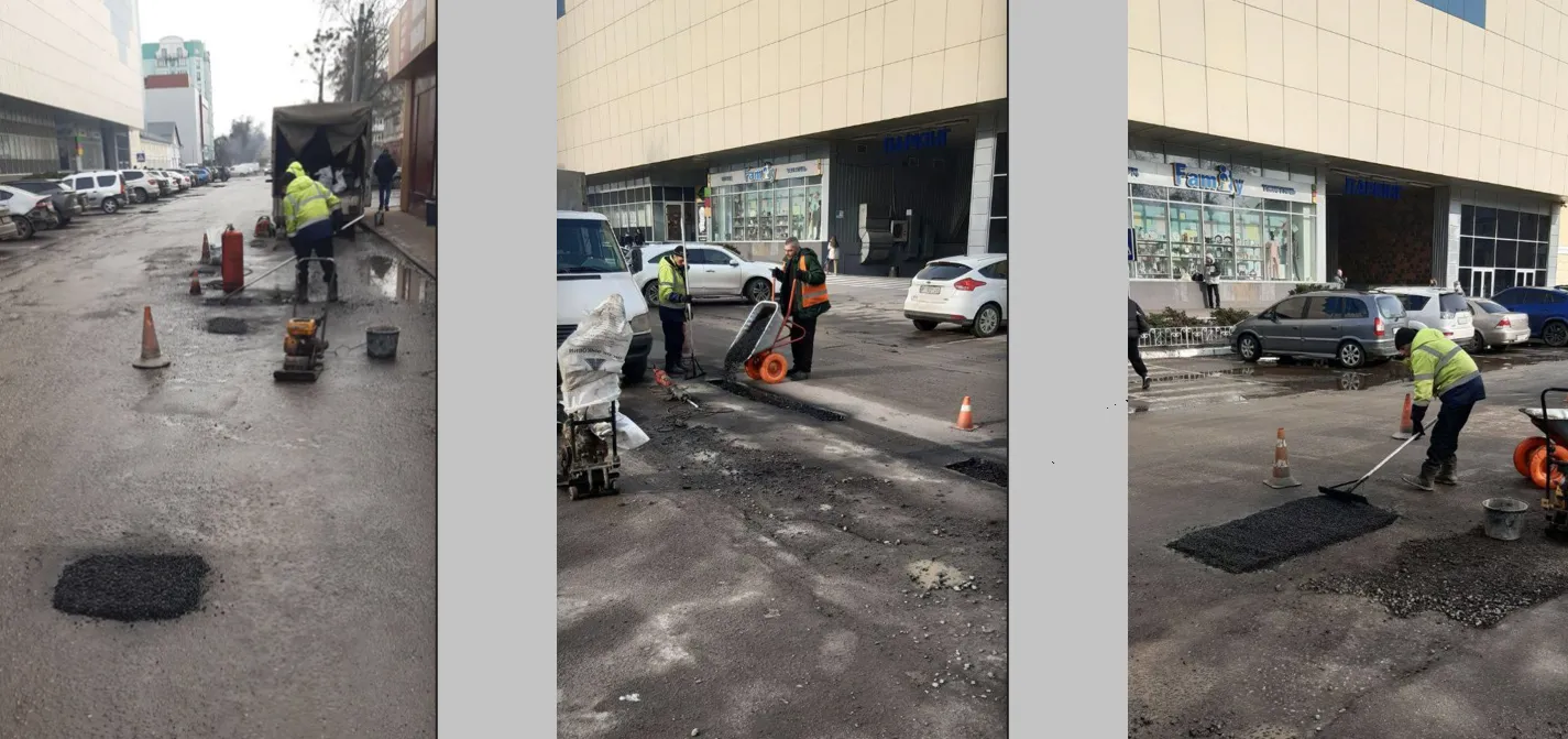 На поточний ремонт доріг Полтави додали ще 12 млн грн, але ями поки засипають сміттям