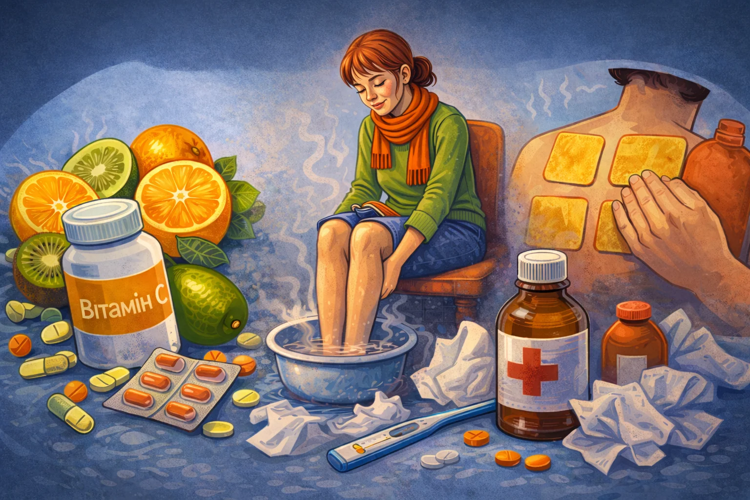 «Кінські» дози вітаміну С, гірчичники, антибіотики при застуді: полтавська лікарка розповіла, чому ці методи не лікують ГРВІ