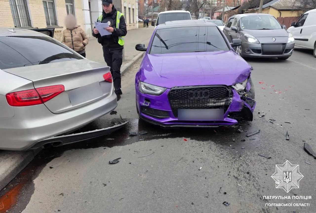 У Полтаві сталася ДТП за участі двох автомобілів 