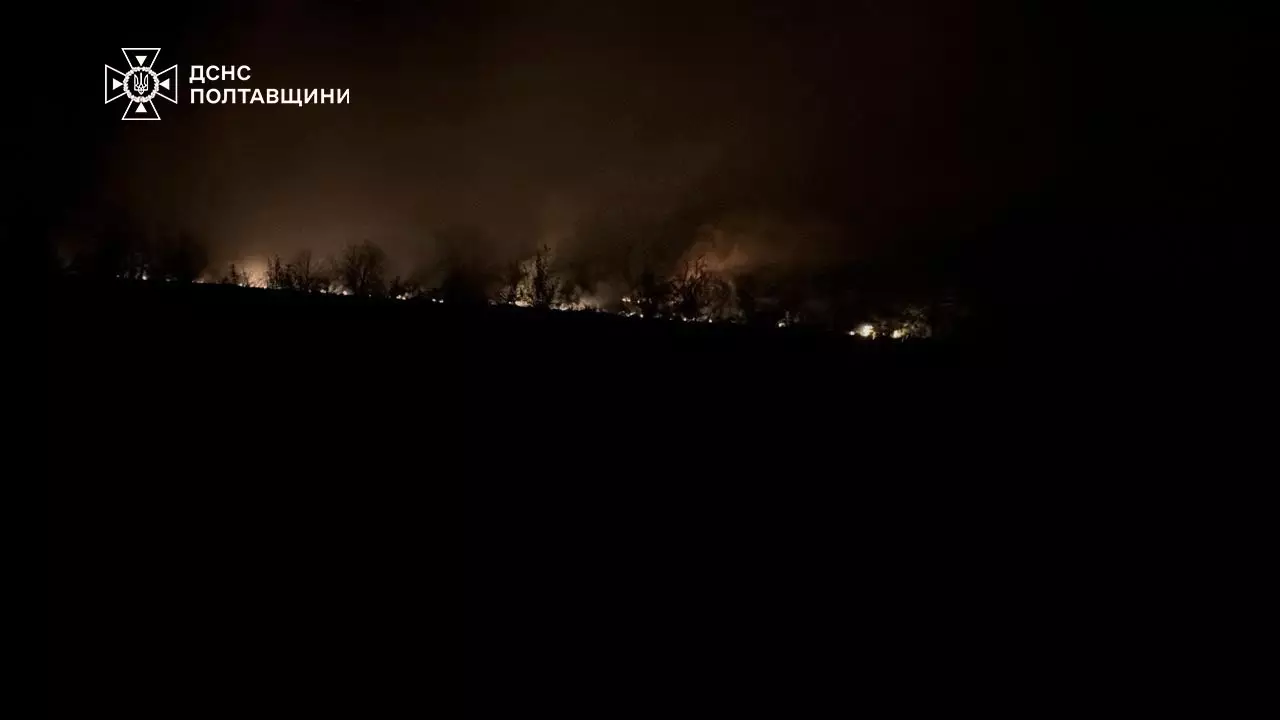 Вогнеборці ліквідували чотири пожежі на відкритих територіях у Полтавській області