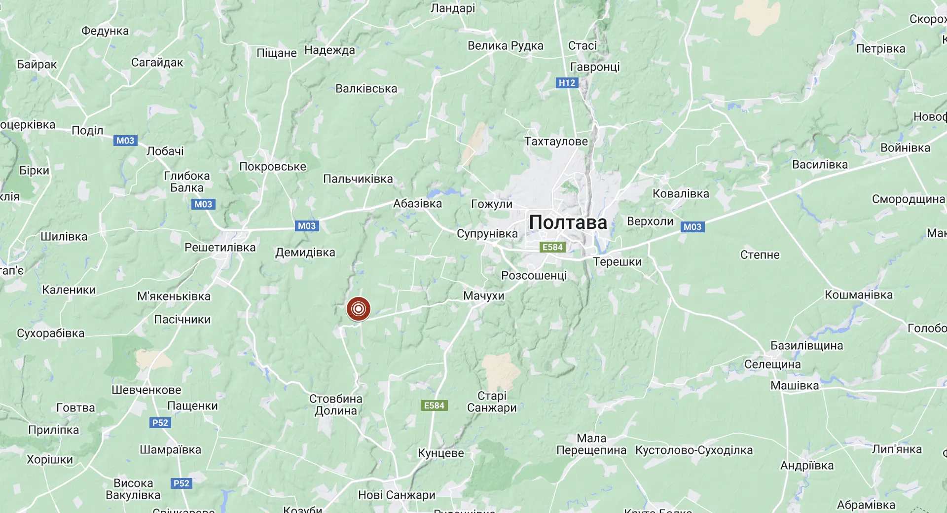 Біля Полтави стався землетрус