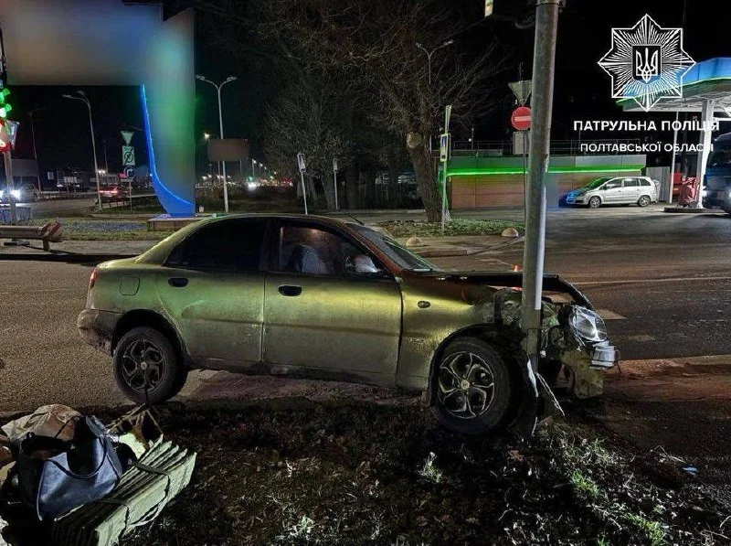 Водійка двічі потрапила в ДТП за один вечір у Полтаві