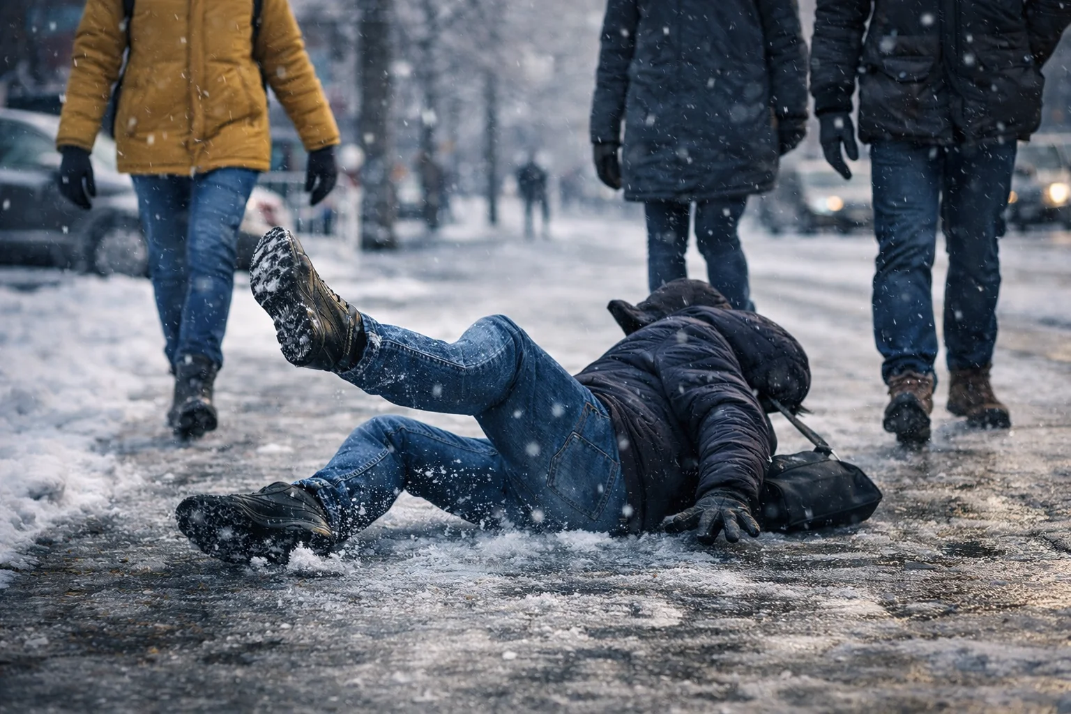 До полтавського травмпункту звернулися 19 людей, які травмувалися через ожеледицю