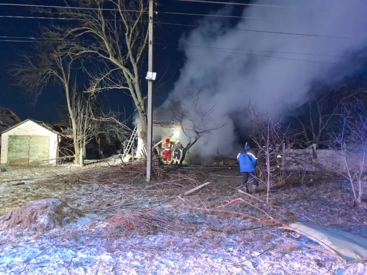 Уламки ворожого дрона пошкодили будинок в Кременчуцькому районі