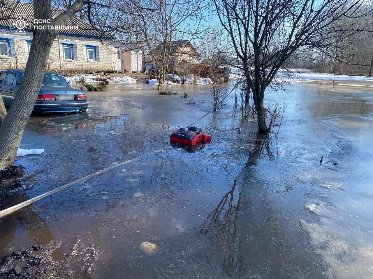 Весняне водопілля затопило села в Полтавській області