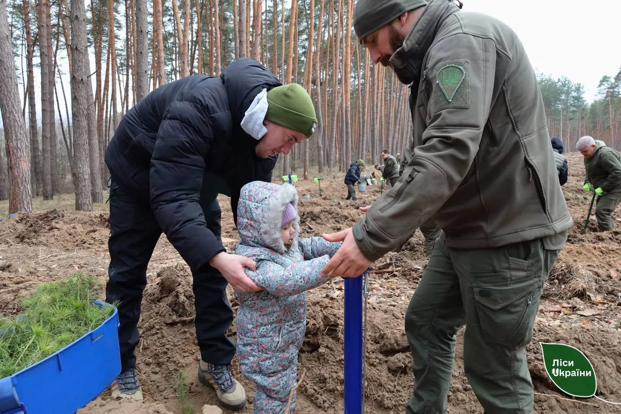 Поблизу Полтави висадили понад гектар лісу