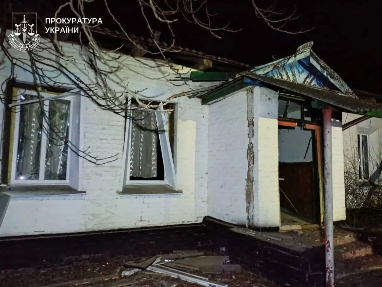 На Полтавщині пошкоджені будинки та автомобіль через атаку дрона