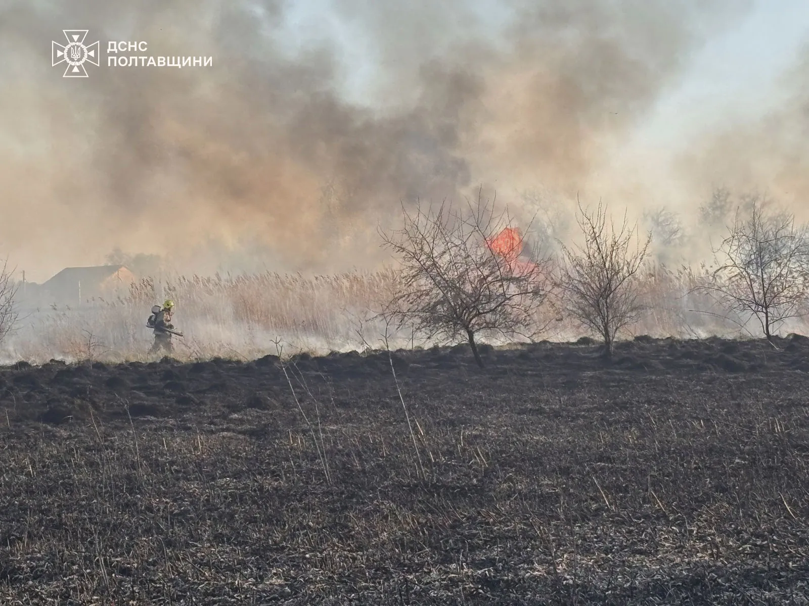 За добу на Полтавщині сталося 11 пожеж