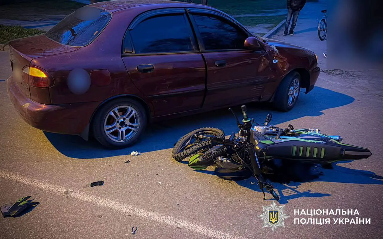 На Полтавщині в ДТП травмувався неповнолітній 