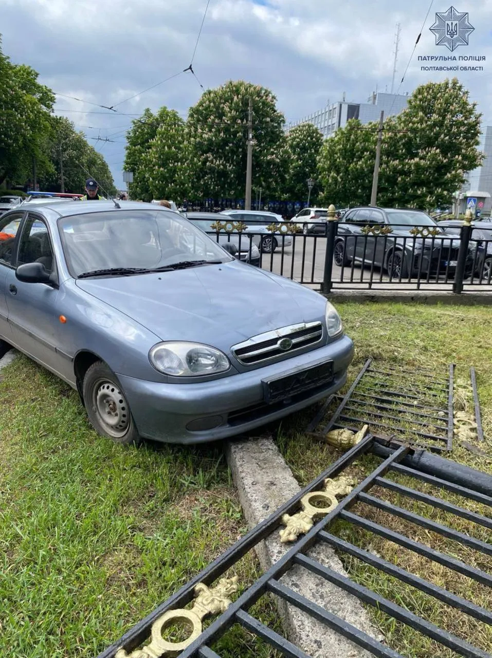 На місці пошкодженої огорожі Каштанової алеї встановлять тимчасовий паркан