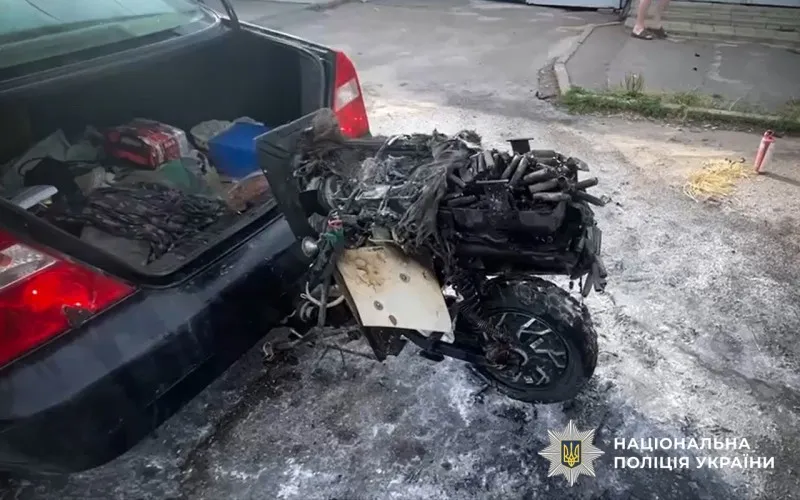 На Полтавщині під час руху виникла пожежа на автівці