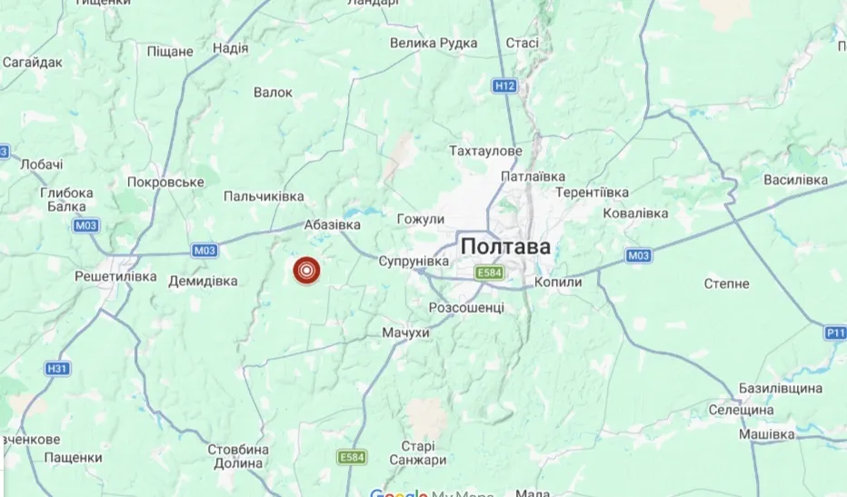 Біля Полтави зафіксували землетрус